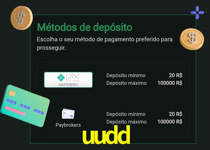 O cassino uudd oferece uma grande variedade de métodos de pagamento